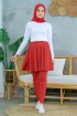 Alivia Legging Rok 01 (ALR 01) - Red (BIGSIZE)