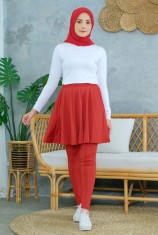 Alivia Legging Rok 01 (ALR 01) - Red (ALLSIZE)